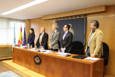 De izqda. a dcha.: Luz María Puente, Carlos Martínez-Buján, José Antonio Seoane, Santiago Roura, Félix Blázquez